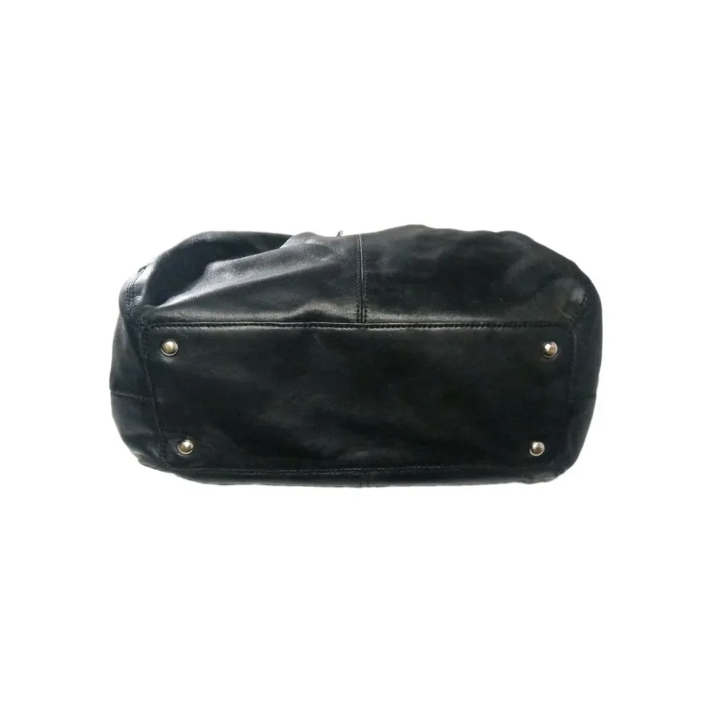 Coach Soho Pleated Black Leather Tote Bag F15045 Vintage Y2K
